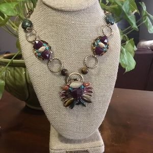 Wild Earth Statement Necklace- removable pendant